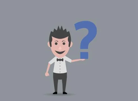 Man symbol interrogation 스톡 일러스트