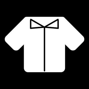 Man t-shirt vector icon. Black and white shirt illustration. Solid linear Stock Illustration