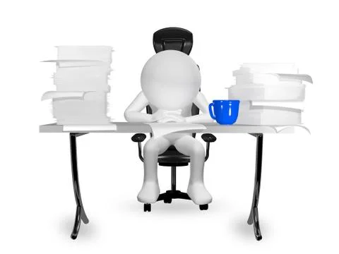 Man at the table Stock Illustration
