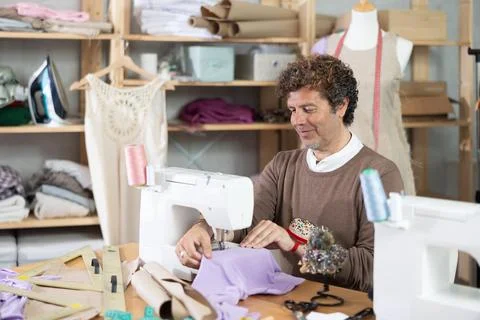Man tailor at work Stock Photos