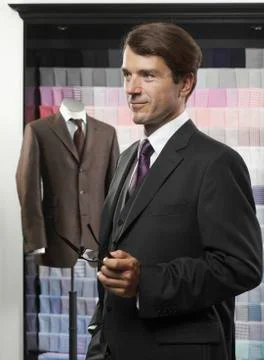 A man in a tailor's studio Stock Photos