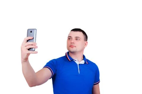 Man take selfie Stock Photos