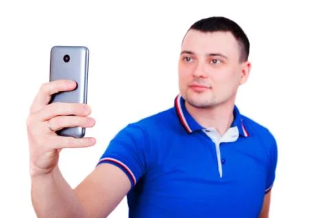 Man take selfie Stock Photos