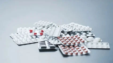 Man Takes All the Tablets Stock Footage 69218069