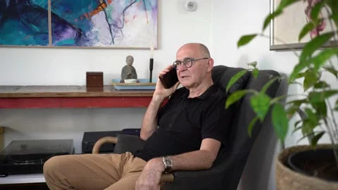 Man takes a phone call Video stock 147029967