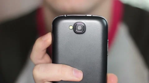A Man Takes On The Phone Stock Footage 47032207