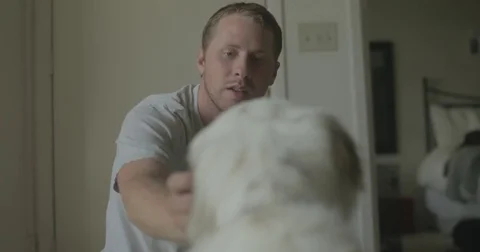 Man takes picture with digital camera at home Stock Footage 78037848