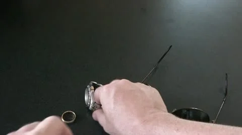 Man Takes off Wedding Ring Video stock 12598637