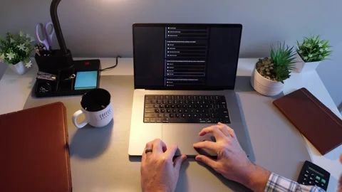 Man Taking EAP Web App Insurance Style Assessment Stock Footage 321249964