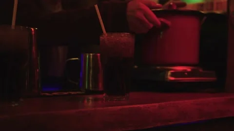 Man Taking Glass with Drink 库存影片 197327097