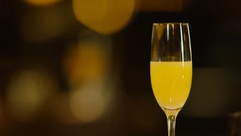 Man taking glass of juice from the table Video stock 88692772