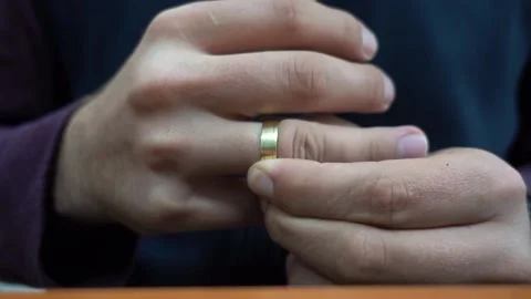 Man taking off his wedding Stock Video Pond5