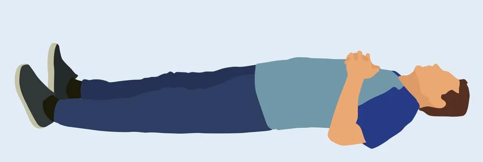 Man Taking a Nap Stock Illustration