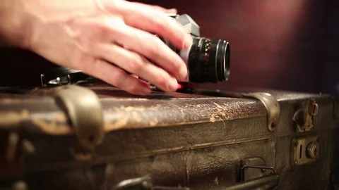 Man taking photo camera. Video stock 91677220