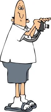 Man taking a photograph Stock Illustration