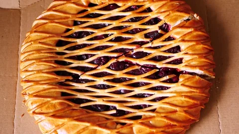 Man taking piece of pie. Stock Footage 70671473