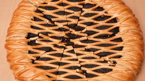 Man taking two pieces of pie. Stock Footage 70997743