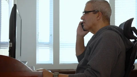 Man talk On CellPhone Stock Footage 127222552