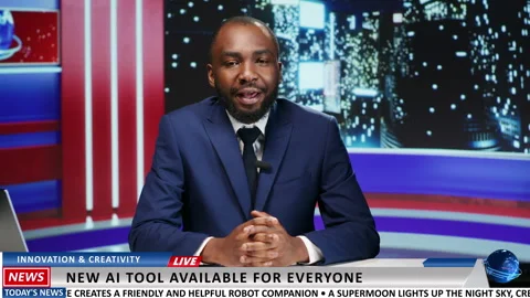 Man talk show host discuss modern events Video stock 247247867