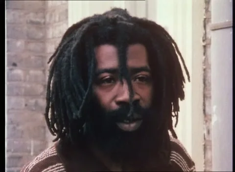 Man talking about what is god in Jamaica, London, United Kingdom, 1980 Stock Footage 159442632