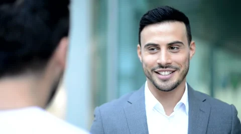 Man talking to another person Stock Footage 68048854