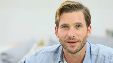 Man talking to camera Stock Footage 51351336