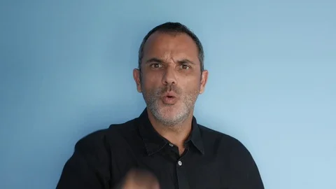 Man talking to the camera Stock Footage 116391047