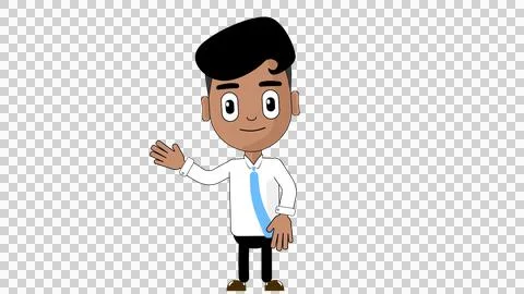 Man Talking Cartoon Character Alpha Avatar Stock Illustration