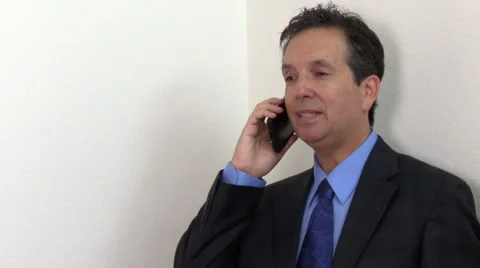 Man Talking on Cell Phone, Close-up Stock Footage 40714853
