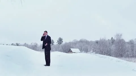 Man talking on a cell phone 스톡 동영상 10792216