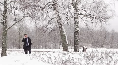 Man talking on a cell phone 스톡 동영상 10804446