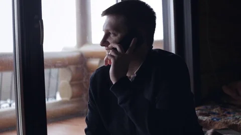 Man talking on cell phone Stock Footage 70596847