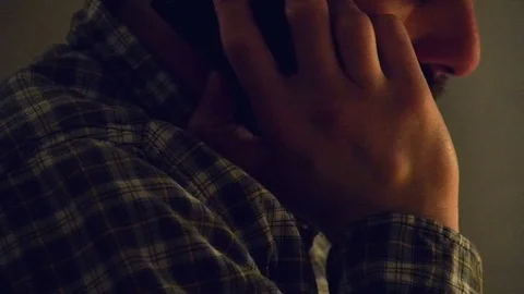 Man talking on cell phone Stock Footage 75418881