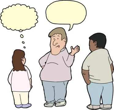 Man talking to children Stock Illustration