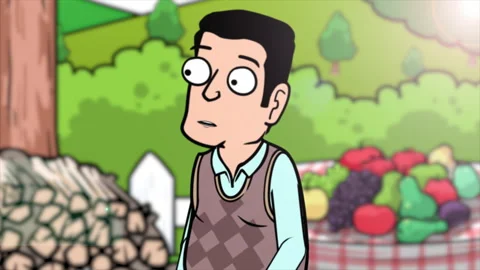 Man Talking in Green Garden Stock Footage 232191841