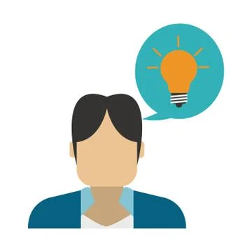 Man talking of idea Stock Illustration