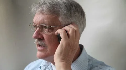 Man talking on mobile Stock Footage 8962487