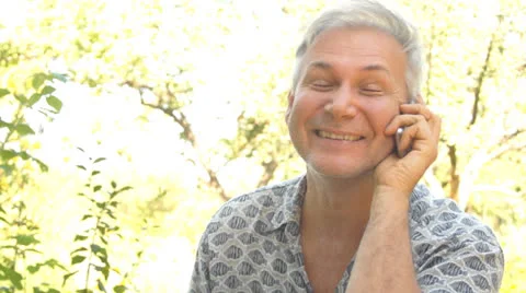 Man talking on mobile phone Stock Footage 25848248