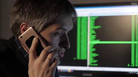 Man talking on the phone 2 Stock Footage 102349382