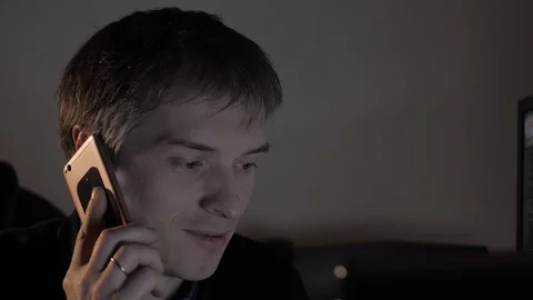 Man talking on the phone 4 Stock Footage 102349549