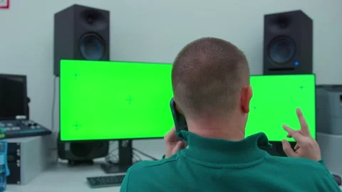 A man talking on a phone, do a gestures with a right hand Stock Footage 271181255