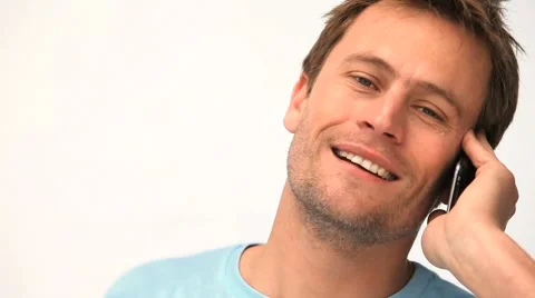 Man talking on the phone Stock Footage 1018942