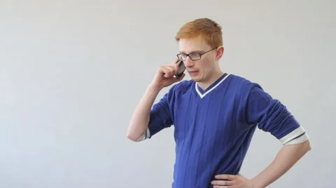 Man talking on the phone Stock Footage 50071022