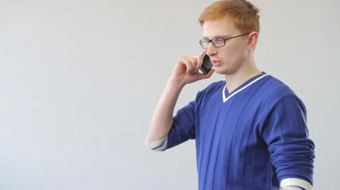 Man talking on the phone Stock Footage 50071087