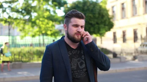 Man talking on the phone Stock Footage 50982223