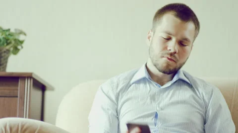 Man talking on a phone Stock Footage 68195890