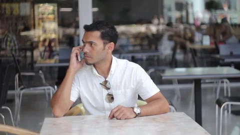 Man talking on the phone Stock Footage 78896163