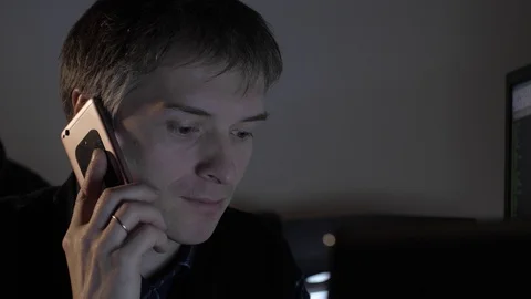 Man talking on the phone Stock Footage 102349265