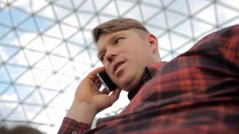 Man talking on the phone. Stock Footage 105922892