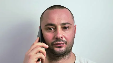 Man talking on the phone Video stock 148225648